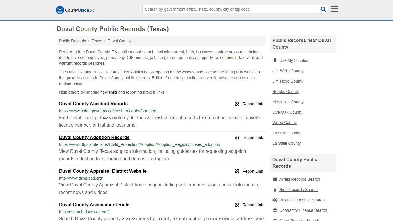 Duval County Public Records (Texas) - County Office